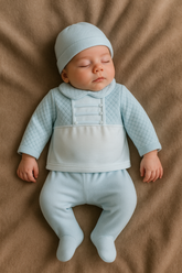 Pack naissance style baby boy velours 5 pcs